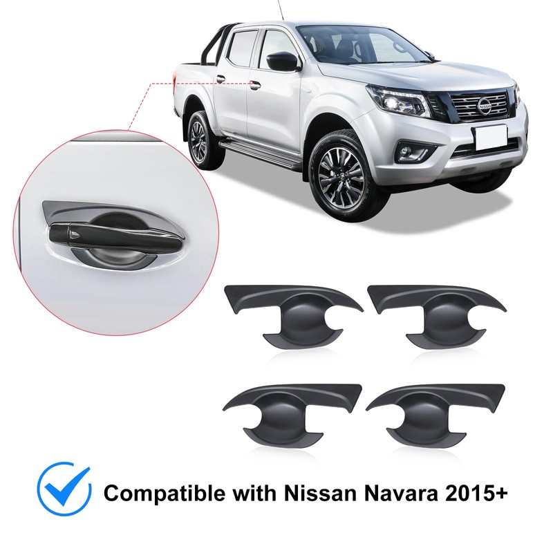 JHCHAN Door Handle Protector for Nissan Navara, 2016-2024 Exterior Car