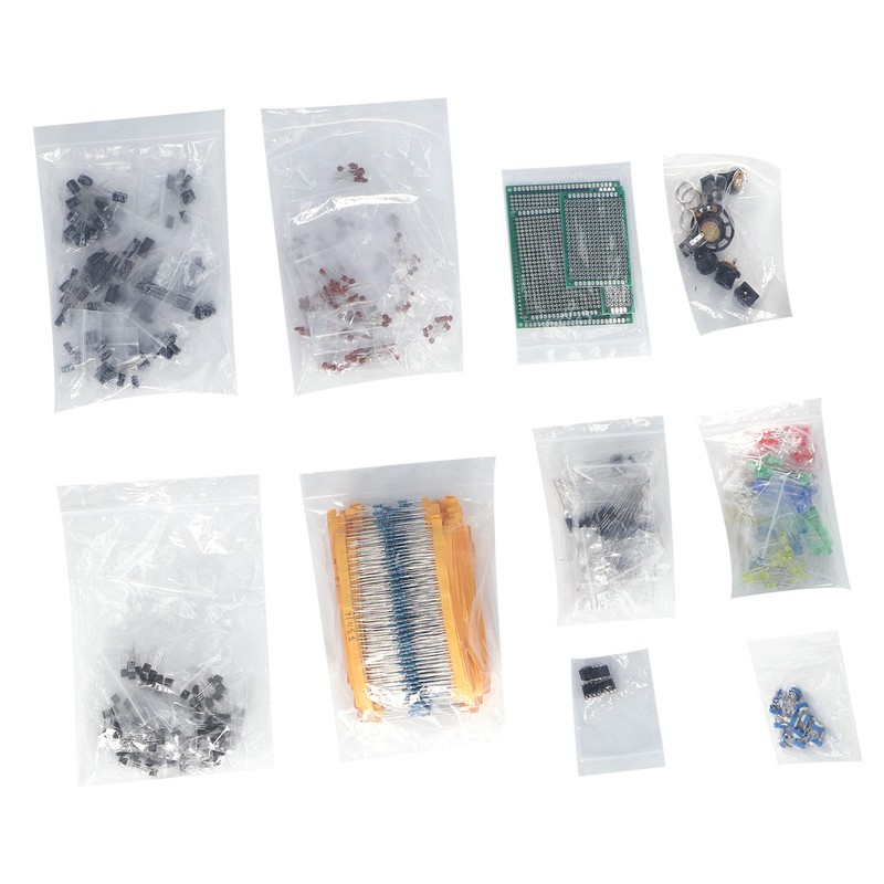 Electronic Component Kit PCB LED Diode Electrolytic Capacitor Resistor Transistor