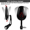 evermotor Universal Motorrad Rückspiegel, Lenkerendenspiegel E geprüft, 360°Drehbar Motorrad Spiegel,