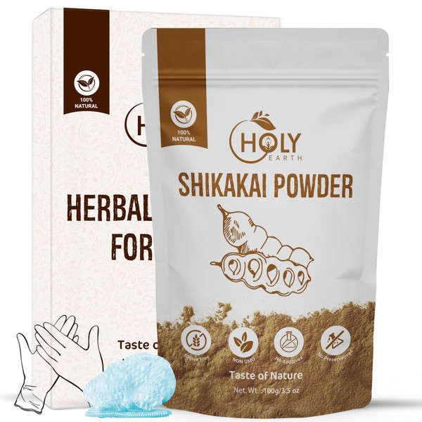 Holy Earth 100% Pure Shikakai Powder – 100g (Acacia concinna)