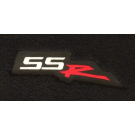 AFM NEW! BLACK Front Floor Mats 2003-2004 CHEVY SSR EMBROIDERED Logo and Red Binding