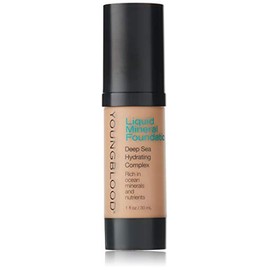 Youngblood Clean Luxury Cosmetics Liquid Mineral Foundation, Capri | Dewy Mineral Lightweight Full Coverage Makeup for Dry Skin Poreless Flawless Tinted Glow | Vegan, Cruelty Free, Gluten-Free