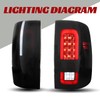 KAKABAS Smoked Black LED Tail Light Compatible with Dodge RAM