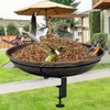 Curleis Bird Bath Deck Mounted Bowl with Lightweight Detachable, Bird