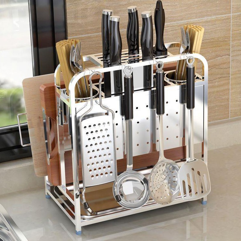 Kitchen Utensils Organizer Stainless Steel Cutting Board Chopsticks Spoons Kitchen