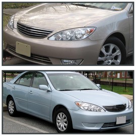Spec-D Tuning Chrome Headlights Compatible with 2005-2006 Toyota Camry, L+R Pair Head Light Lamp Assembly