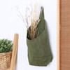 HSOFTIFY 100% Linen Hanging Storage Bags Baskets 2 Pcs, Small