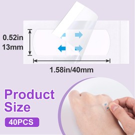 Alpinleux 40 Pcs Face Tape Lifting, Invisible Adhesive Instant Face Lift Tape, Hypoallergenic Face Tape, Waterproof Face Lifting for Sagging Skin, Neck, Double Chin, Eye Wrinkles