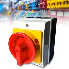 Main Switch Circuit Breaker: 25A 4-Pin Rotary Switch Off Switch IP65 Repair Switch with Housing Separation of Power Supply for Connecting Switches and Disconnecting Small Circuits