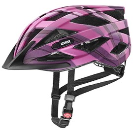 uvex air wing cc - lightweight all-round helmet for men and women - individual size adjustment - expandable with LED light - plum-pink - 56-60 cm