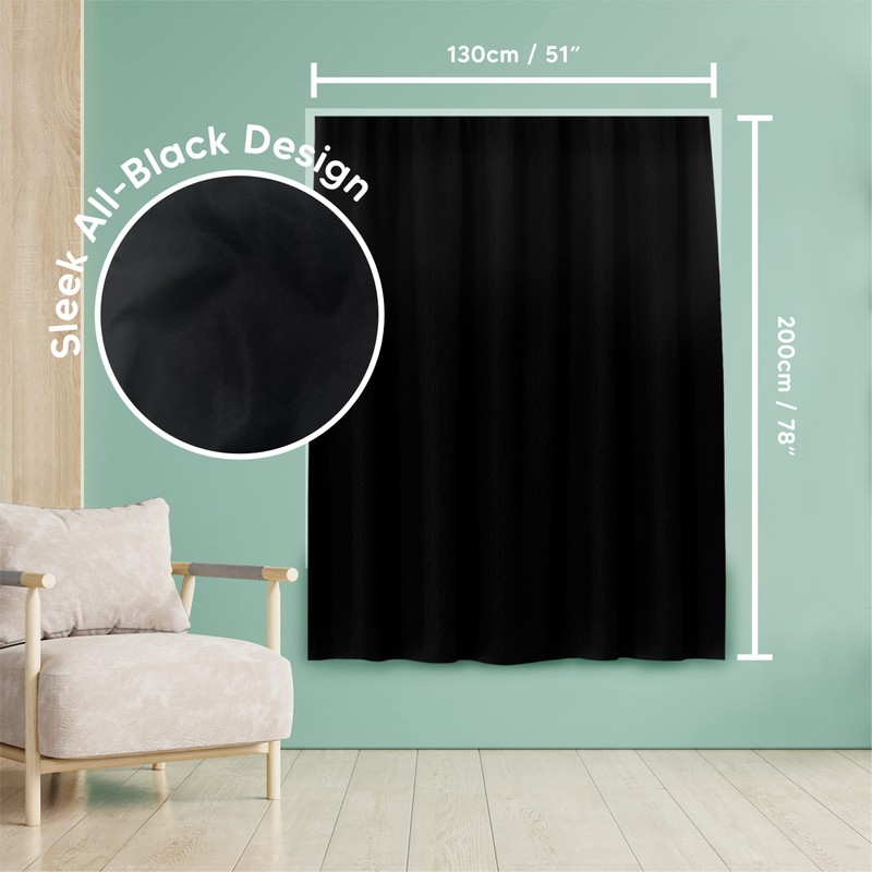 Aycorn Temporary Blackout Blinds & Curtains For Bedroom, Living Room,