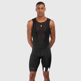 Men's Cycling Bib Shorts, Ultralight Straps and High Density Seat Padding, black