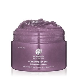 Dr.Melaxin Guerande Sea Salt Perfume Exfoliating Body Scrub for Smooth Skin Body, Amber & Vanilla Scent