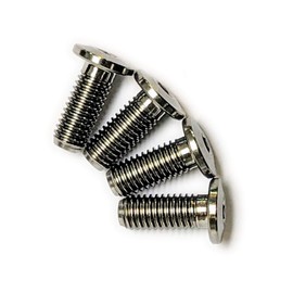 Terske Unique Ultra-Low Profile Natural Titanium Bottle Cage Bolts