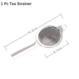 Fine Mesh Strainer with Long Handle, Stainless Steel Mini Tea Strainer with dripping bowl, for Straining Teas and Cocktails or Sifting Flour, Sugar, Spices, and Herbs(Silver)