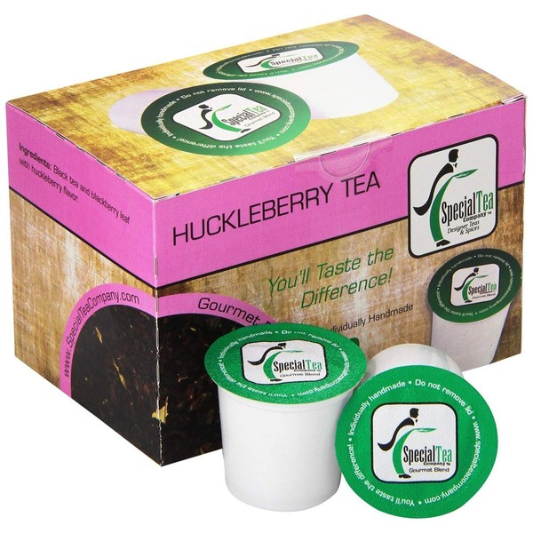 Special Tea Company Huckleberry Tea, Single Serve Black Tea Pod, (Pack of 10)