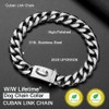 W/W Lifetime Dog Chain Collar Walking Metal Collar with Design