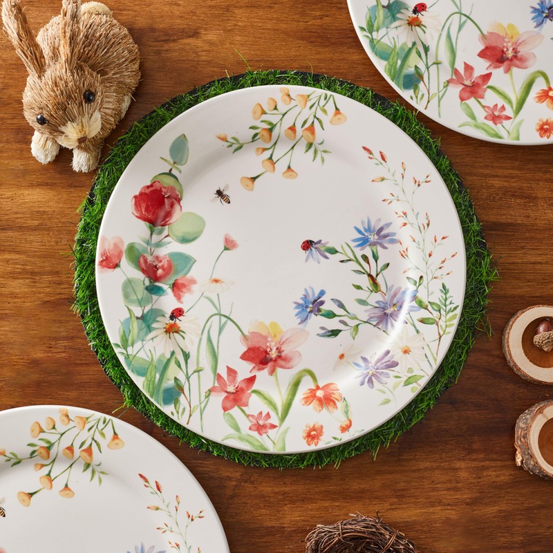 Bico Summer Provence Dinner Plates Set of 4, 11 Inch