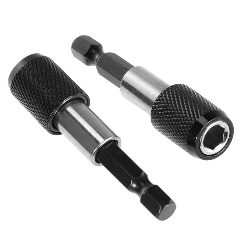 SHINEOFI 2sets Magnetic Screwdriver Bit Holder Extension Bar Quick Release