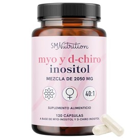 Myo Inositol Chiro Proporción Apoyo Equilibrio Hormonal Mujeres 2000 Suplemento Alimenticio 120 Cápsulas Vegano