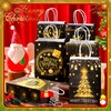 Kolldenn 24 Pcs Christmas Party Favors Bags Black and Gold