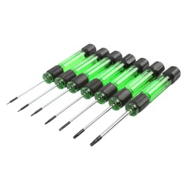 OEMTOOLS 22563 7 Piece Precision Hex Driver Set, Green and Black, Metric Hex Drivers for Jewelry and Electronics, Metric 0.7-3MM Hex Driver Set