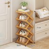 YYW Shoe Rack, Foldable Bamboo Shoes Shelf, Freestanding Shoe Storage