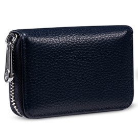 Meowoo RFID Wallets Credit Card Holder Blocker Protective Case Card, 14 Compartments Card Case, Organ Style, Portable, Anti-Theft Brush, navy, Stylish