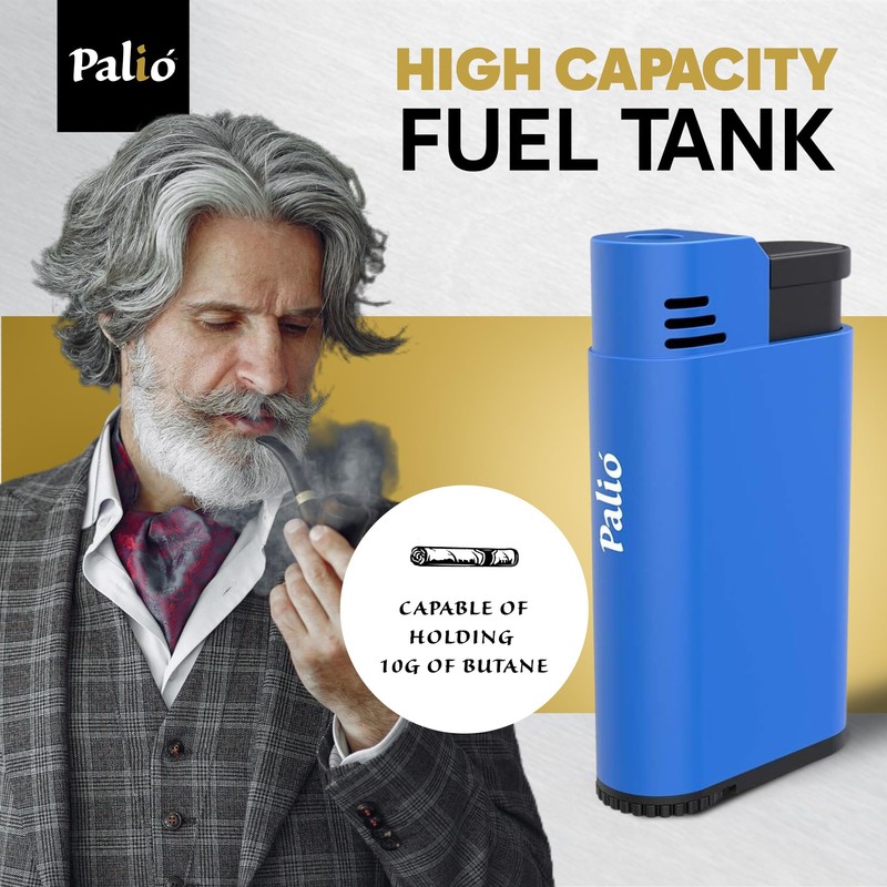 Palio Torcia Single Jet Flame Lighter, Refillable, Adjustable Torch Flame,