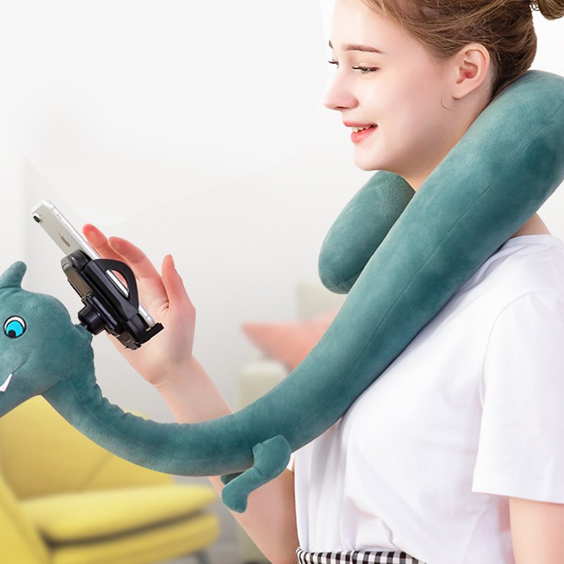 U Shaped Pillow Phone Holder 360 Degree Rotation Cute Animal