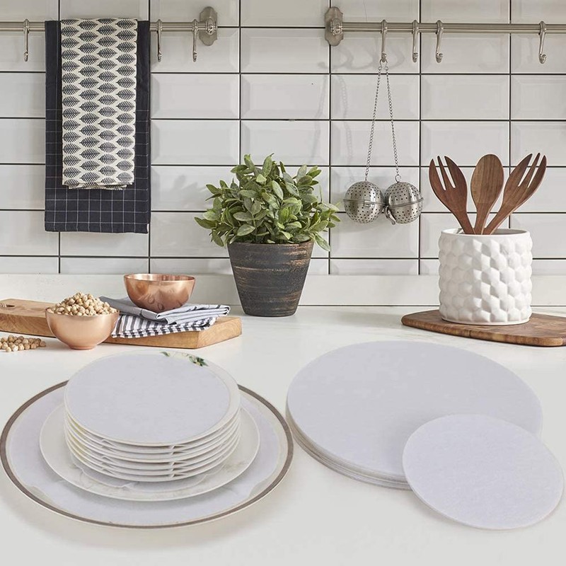 48Pcs Felt Plate Dividers Plate Separators Pads Dish Protectors Pads