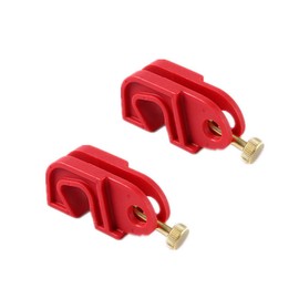 POFET 2pcs Universal Circuit Breaker Lockout Red with Twisted Screw, Prevent Accidental Switch on, Works with All Lockout Padlocks and hasps