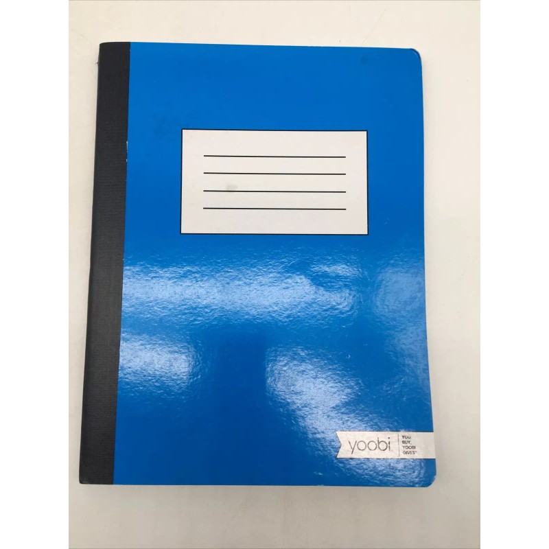 yoobi Yobi Composition Book Blue Wide Ruled 100 sheet 9.25