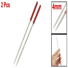Utoolmart Diamond Needle File, 2-Pieces Mini Diamond Needle File Set, 4mm x 160mm Round Files Tools, 150 Grits Small Tip Files, for Metal Glass Stone with Fine Sanding