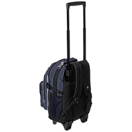 Everest Deluxe Wheeled Backpack, Navy/Gray/Black, One Size