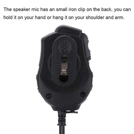 Walkie Talkie Speaker Microphone, Dual PTT Handheld Shoulder 2-Way Radio Outdoor Speaker Microphone for Walkie Talkie UV-82 Series