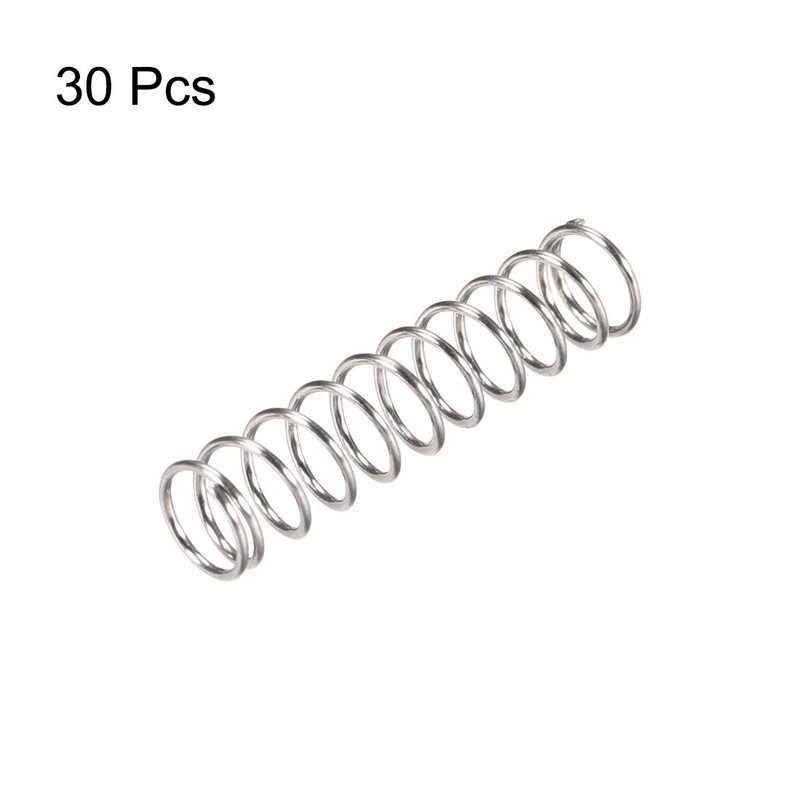 sourcing map Pack of 30 Compression Spring 304 Stainless Steel