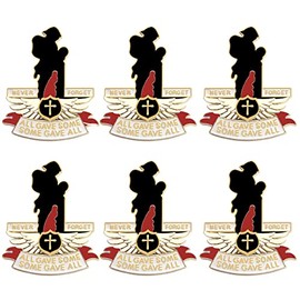 GUOYU 2pcs 4pcs 6pcs Poppy Pins Soldier Badges 2023 Remembrance Day Badge Brooch Apparel Badges Pins for Women Men Girls on Veterans Day Memorial Day Remembrance Day