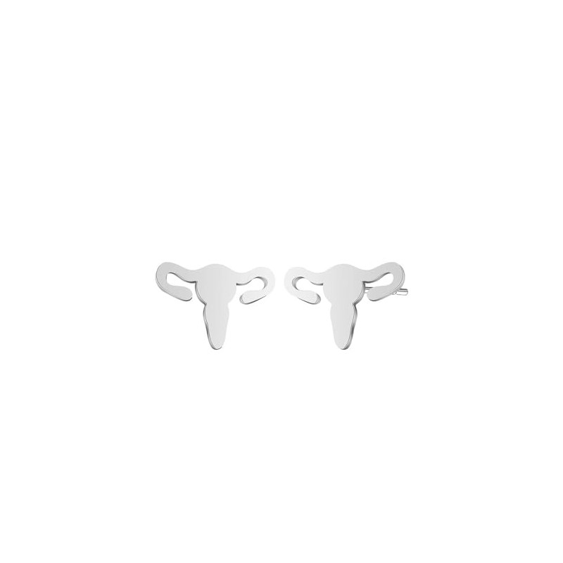 Mini Uterus Shape Stud Earrings Anatomic Organ Earrings Women Earrings