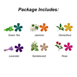 Zen Life 60 PCS Backflow Incense Cones Mixed Natural Scents - Sandalwood-Osmanthus-Rose-Lavender-Jasmine for Relaxation, Purification, Meditation, Yoga Gift