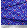 Soimoi Blue Poly Crepe Fabric Scales Geometric Print Fabric by