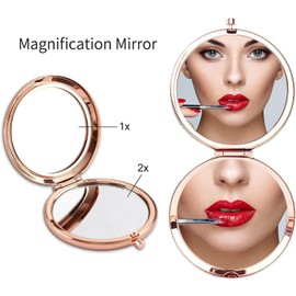 Fairy Gifts for Women, Fairy Tale Pixie Compact Mirror, Fairy Fan Gift for Women, Pixie Rose Gold Compact Mirror Gifts for Birthday, It's Not What We Have in Life It’s Who We Have in Our Life