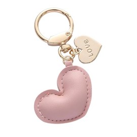 MMIUAEG Leather Heart Keychain Charm Love Keychain Heart Key Ring Car Key Purse Accessories Charms Valentines Gift for Women-6