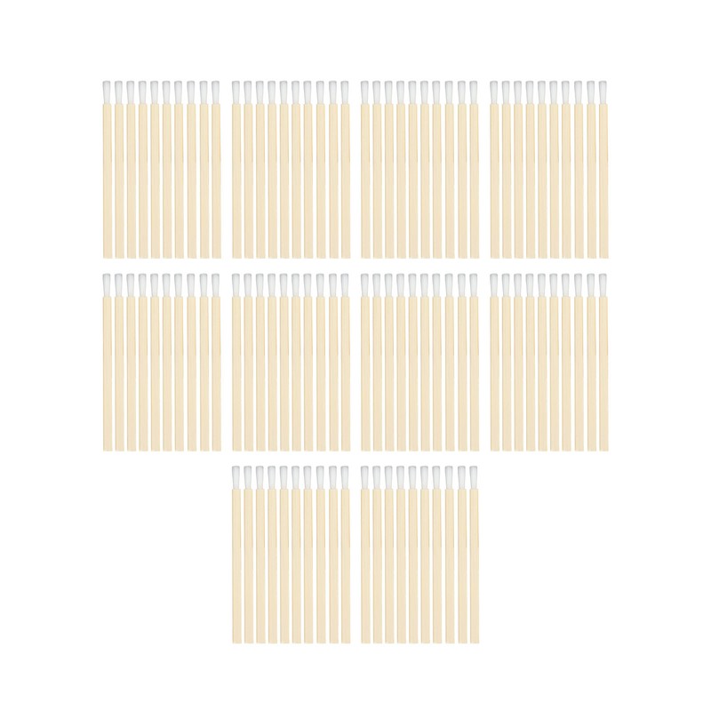 100pcs Disposable Lip Brush Nylon Fiber Bamboo Handle Lipstick Brush