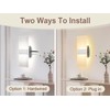 Plug in Wall Sconces with Remote, 3000K-6500K Stepless Color Temperature,