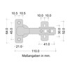 Gedotec Furniture Hinge with Automatic Closing & Soft-Close Damping Kitchen
