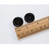 GANSSIA 7/8 Inch (22.5mm) Black Color Buttons Sewing Resin Button