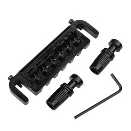 DIAO79NI Adjustable Wraparound Bridge Tailpiece Fully Intonatable Combo Design for Epiphone Les Paul Junior/Special (Black)