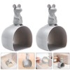Tomaibaby 2pcs Plastic Measuring Scoops Mouse Shaped Kitchen Rice Scoops