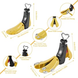 UHIAGREE Shoe Stretcher Women Men, Boot Stretcher, Adjustable Unisex Boot Wide Feet Yellow Metal Plug M (For Wm's 10-12, Men's 9-11) Pack of 2